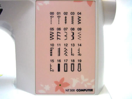 NT300の縫い模様は充実の20種類