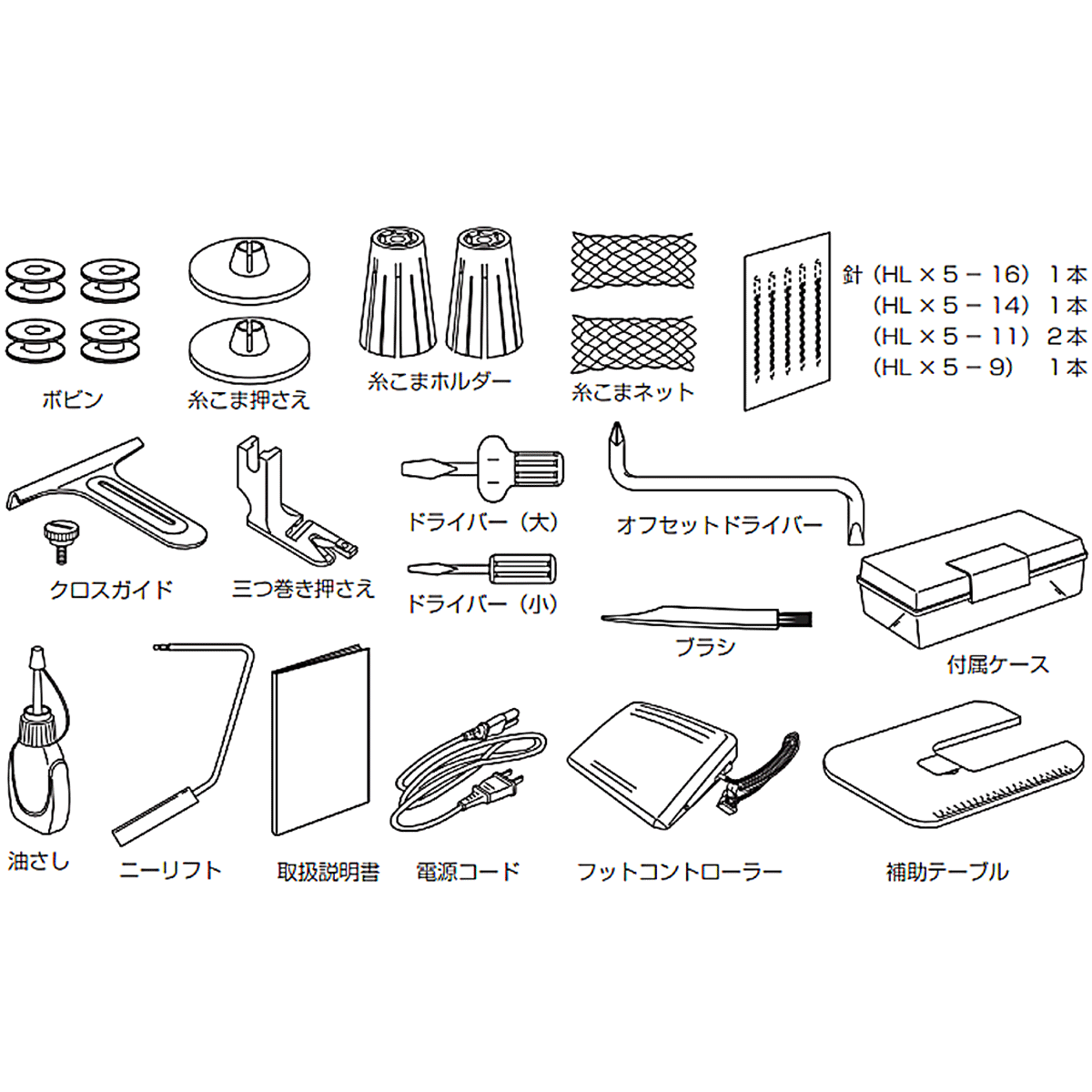 ジャノメ 職業用ミシン [13HL] JANOME 蛇の目 HL針仕様 平針仕様