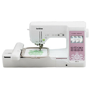71色糸セット＆データBOOK＆純正ボビン＆ブラザー純正刺しゅう用接着芯&水溶性シート（ハイセロン）＆フットコントローラー付き！ソレイユLA/SOLEIL LA ブラザーミシン 刺しゅう機能付き