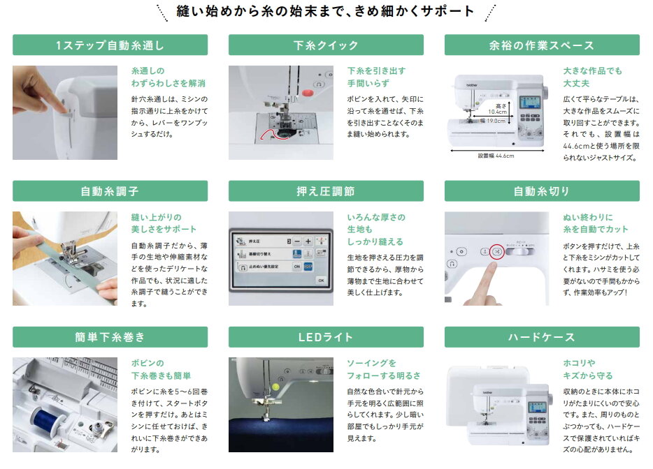 刺しゅうミシン　ソレイユCRW　brotherコンピューターミシン