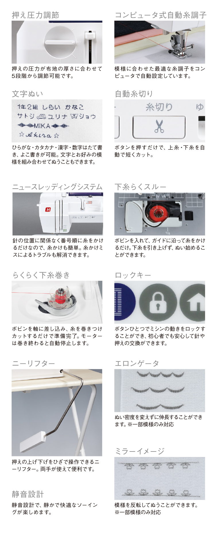 ハッピージャパンコンピューターミシン「mycrie(ミクリエ)FFH-8000