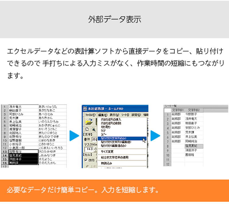 ブラザーPRシリーズ・VR100専用ソフト　ネームPRO　ネームプロ